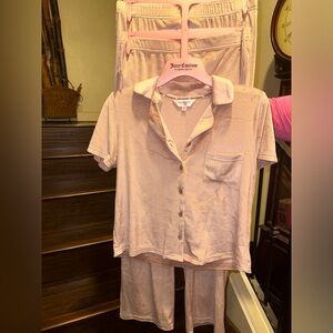Juicy Couture 3 piece pajama set shirt, shorts, pants